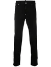 Dsquared2 15cm Skinny Dan Dyed Cotton Denim Jeans In Black