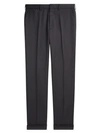 Polo Ralph Lauren Greg Flat-front Wool Pants In Charcoal