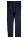 Ralph Lauren Greg Flat-front Wool Pants In Navy