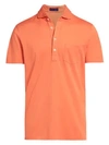 Ralph Lauren Washed Non-logo Short-sleeve Polo In Sunset Orange