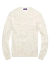Ralph Lauren Cableknit Cashmere Sweater In White