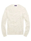Polo Ralph Lauren Cableknit Cashmere Sweater In Cream