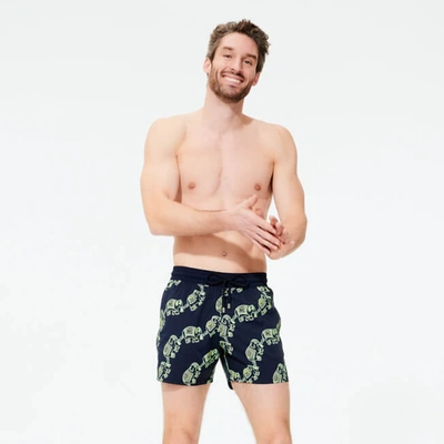 Vilebrequin Elephants Glow Swim Trunks In Blue