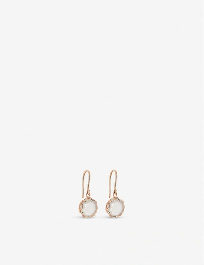 Astley Clarke Rose Gold Plated Vermeil Silver Paloma Moonstone Drop Earrings