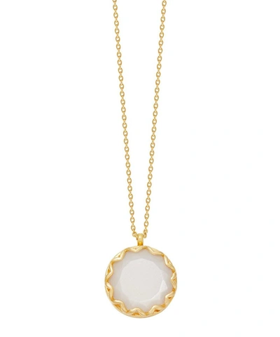 Astley Clarke Gold Plated Vermeil Silver Paloma Moonstone Locket Necklace