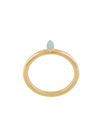 Astley Clarke Gold Plated Vermeil Silver Paloma Petal Enamel Ring