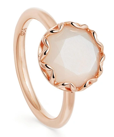 Astley Clarke Rose Gold Plated Vermeil Silver Paloma Moonstone Ring In Rose Gold Vermeil