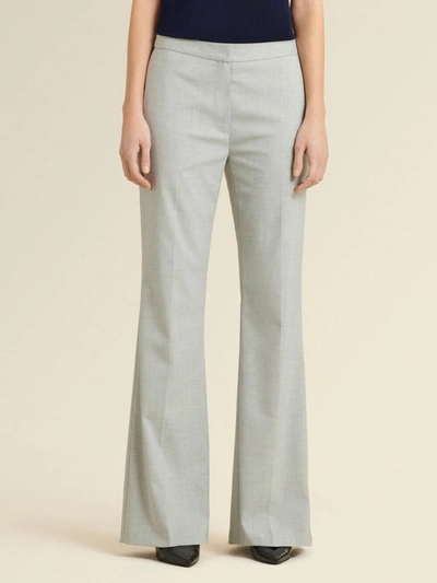 Donna Karan Tropical Stretch Flare Pants In Grey
