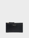 Donna Karan Dkny Women's Small Textured Bifold Wallet - In Black/gold