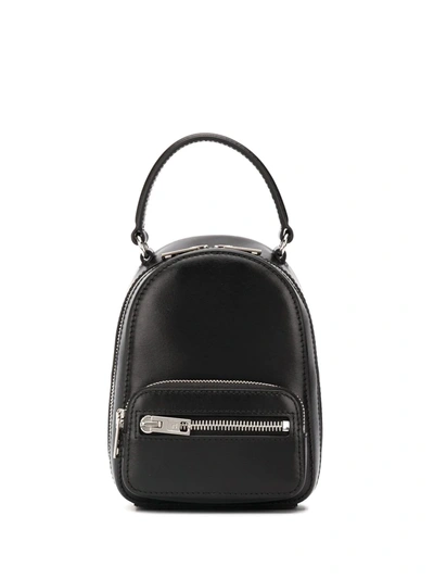Alexander Wang 'attica' Top Handle Leather Mini Backpack In Black