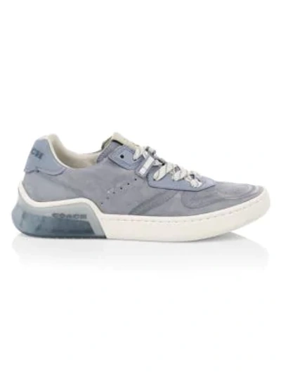 Coach Citysole Suede & Leather Court Sneakers In Bluebell