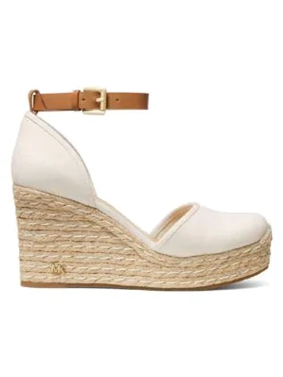 Michael Kors Kendrick Ankle-strap Wedges In Natural