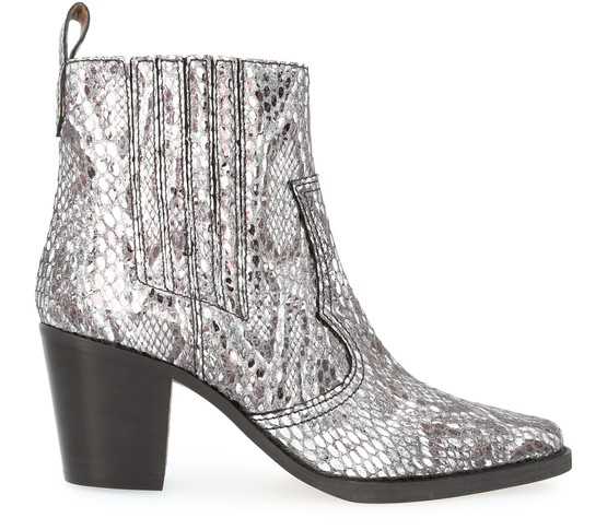 ganni snakeskin boots