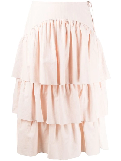 See By Chloé Skirt In Rose-pink Cotton