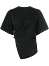 See By Chloé Women's Asymmetric Drapey Tee In Black