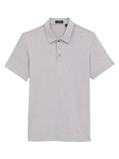 Theory Cosmo Regular-fit Polo Shirt In Smoke