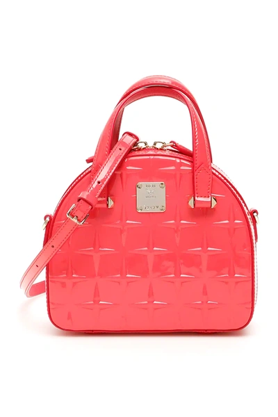 Mcm Essential Diamond Mini Bag In Fuchsia,pink