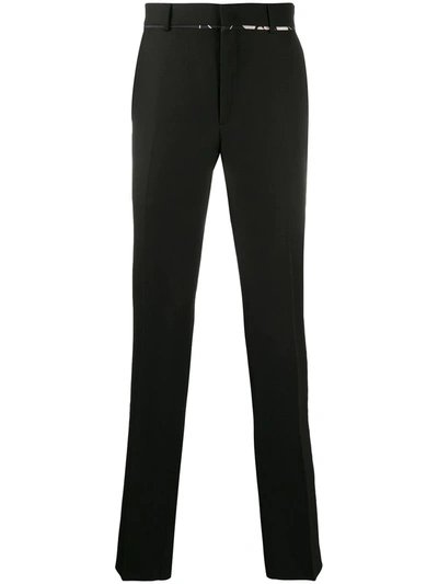 Fendi Kaleido Piping Tailored Trousers In Black
