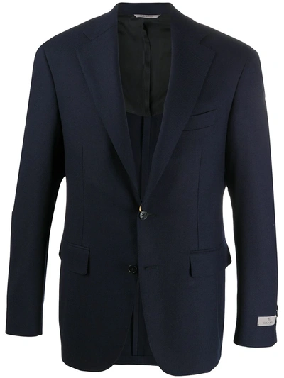 Canali Fitted Formal Blazer In Blue
