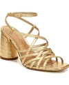 Sam Edelman Women's Daffodil Strappy High-heel Sandals In Dark Gold Metallic