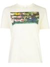 Proenza Schouler White Label Printed Short Sleeve T-shirt In Pistachio Tie Dye