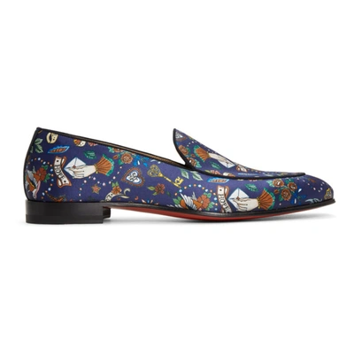 Christian Louboutin Men's Style On The Nile Formal Loafers In Bl1u Navy