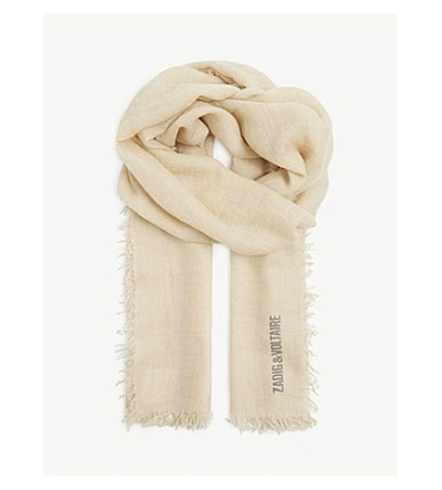 Zadig Voltaire Nuage Cashmere Scarf In Desert ModeSens