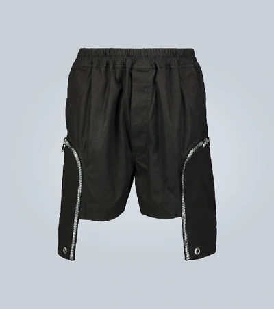 Rick Owens Thomas Cotton-blend Shorts In Black | ModeSens