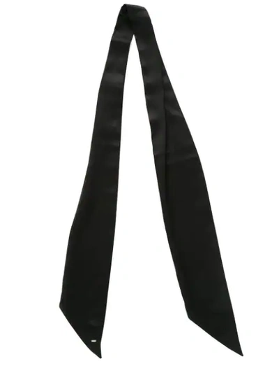 Saint Laurent Long Lavallière In Silk In Black