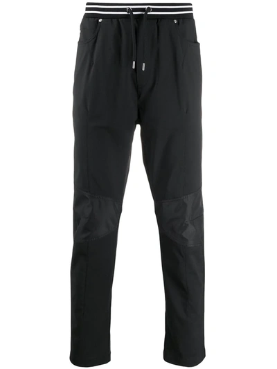 Les Hommes Urban Drawstring Track Trousers In Black