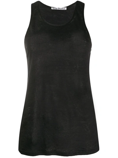 Acne Studios Fine Knit Tank Top In Black