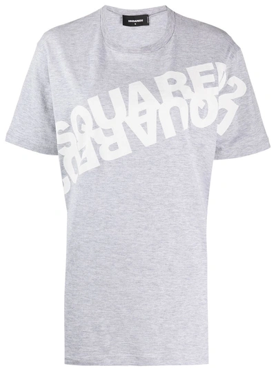 D SQUARED2ディースクエアードMirror Logo Oversize Tee Tシャツ Dsquared2 Mirror-logo Oversized T-shirt In Grey | ModeSens