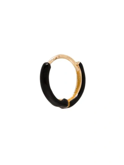 Alison Lou 14kt Yellow Gold Enamel Huggie Earring