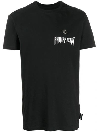 Philipp Plein Logo-print Crew Neck T-shirt In Black