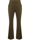 Helmut Lang Multi-button Detail Pleated Trousers In Green