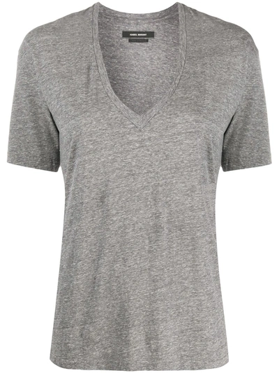 Isabel Marant Maree Relaxed-fit Cotton T-shirt In Grey