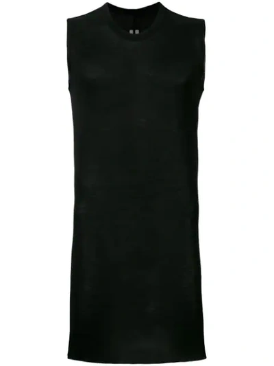 Rick Owens Jersey Tank Top In Black