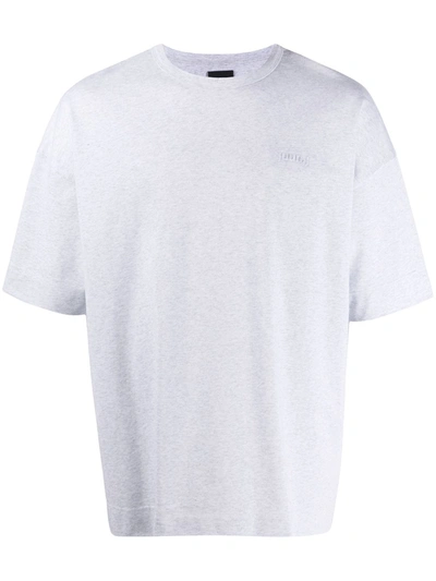 Juunj Symmetry Print Logo Embroidered T-shirt In Grey