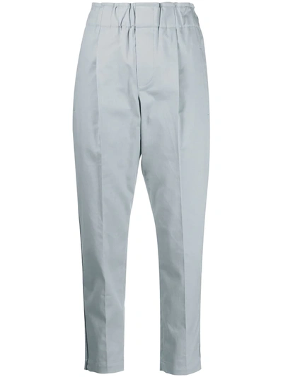 Brunello Cucinelli High-waisted Trousers In Blue