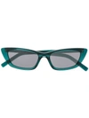 Saint Laurent Sl277 Cat-eye Sunglasses In Green
