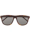 Saint Laurent Signature Soft-square Frame Sunglasses In Brown