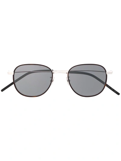 Saint Laurent Round-frame Sunglasses In Silver
