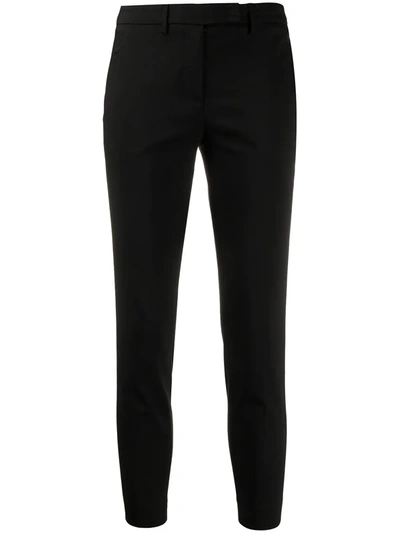Blanca Vita Contrast Side Seam Trousers In Black