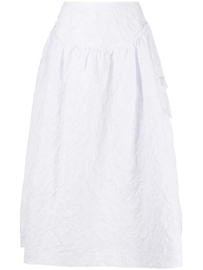 Simone Rocha Matelassé Puffball Skirt In White