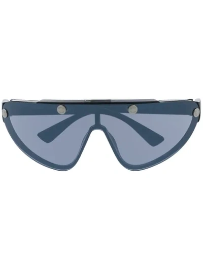 Moschino Eyewear Oversized Cycling Sunglasses In Black
