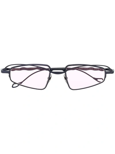 Kuboraum Rectangular Frame Tinted Sunglasses In Blue
