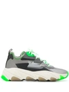 Ash Eclipse Neon Colorblock Sport Sneakers In Grey