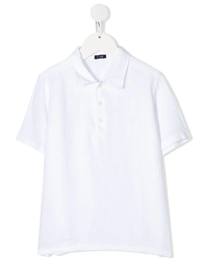 Il Gufo Kids' Classic White Linen Polo Shirt