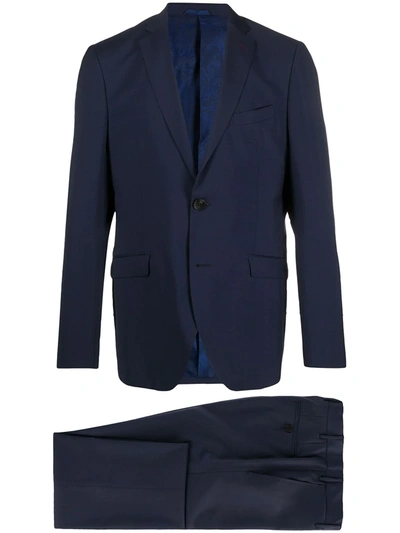 Etro Two-piece Wool Suit In Blue
