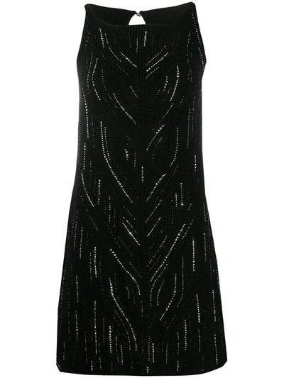 Ermanno Scervino Fine Knit Mini Dress In Black